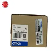 Omron 3G3AX-MX2-ECT — installed in a 3G3MX2 drive's option slot with the Ethernet cable patched to the upstream EtherCAT master and the downstream slave out of the OUT port