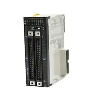 Omron CJ1W-ID232 32-point 24 VDC input unit - front view showing the MIL 40-pin connector on the front face (per MIL-DTL-83503, polarized with centerbump), with the orange LED status indicator row visible above the connector