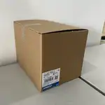 Omron CP2E-N40DT-D — installed on a DIN-rail in a control cabinet with the dual Ethernet ports connected to an NB-series HMI and a SCADA server, the option board serial port landed on a temperature controller