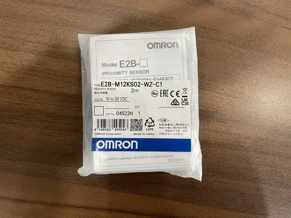 Omron E2B-M12KS02-WP-C1 2M Inductive Proximity Sensor M12 2mm Shielded 2m Cable — front view
