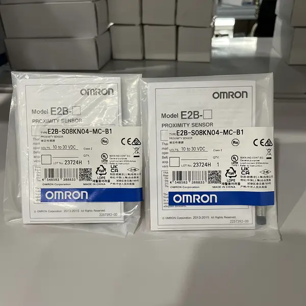 Omron E2B-S08KN04-MC-B1 2M Inductive Proximity Sensor M8 4mm NPN 2m Cable — front view