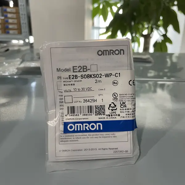 Omron E2B-S08KS02-WP-C1 2M Inductive Proximity Sensor M8 2mm Shielded 2m Cable — front view