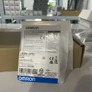 Omron E3FB-DP22 photoelectric sensor — side view showing nickel-plated brass body and adjustment potentiometer