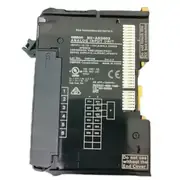 Omron NX-AD3603 analog input module — side spec label showing INPUT: -10 TO +10V SINGLE ENDED 4 POINTS, CONVERSION TIME: 250µS/POINT, terminal layout diagram with V1+/V2+/V3+/V4+ inputs and IO commons, Do not use without the End Cover warning