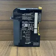 Omron NX-ECC202 EtherCAT coupler — close-up of the side spec label showing UNIT POWER SOURCE 24V DC 0.75A, UNIT POWER OUTPUT 5-24V DC 8A, I/O POWER OUTPUT 5-24V DC 10A (OTHER THAN I/O SOURCE), UNIT POWER OUTPUT 5.8V DC 10W@40°C, OMRON Corporation Kyodo, MADE IN CHINA, EAC / CE marks