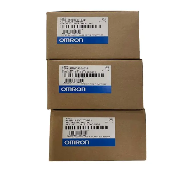 Omron R88M-1M20030T-BS2 AC Servo Motor 200W 3000rpm 1S Series with Brake — front view