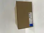 Omron S8VK-G24024 240 W DIN-rail power supply — installed on a 35 mm DIN rail inside a control cabinet next to an S8VK-G12024 (120 W) and an S8VK-G48024 (480 W) supplies, all powering the same 24 VDC bus system