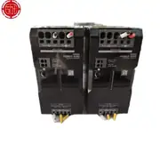 Omron S8VK-S48024 — two units showing Push-In input, output, DC LOW, and V.ADJ terminals