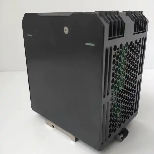 Omron S8VK-T48024 — black covered housing with honeycomb side ventilation